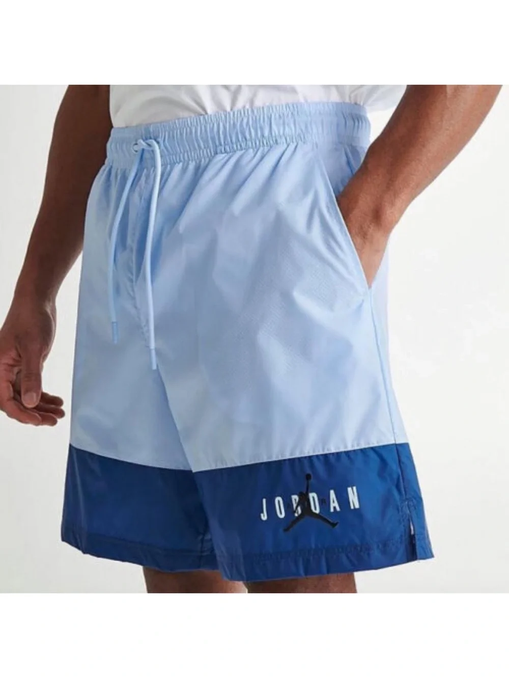 Nike Jordan Essentials Woven Short Mens Medium Blue Colorblock Mesh Lined